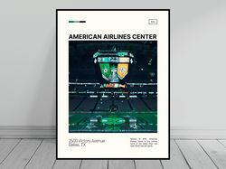 American Airlines Center Print  Dallas Stars Poster  Pregame View  NHL Arena Poster   Oil Painting  Modern Art