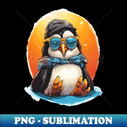 Penguin relaxing with glasses - High-Quality PNG Sublimation Download - Transform Your Sublimation Creations