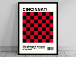 Cincinnati Fan Print  Bearcats Football Poster Art  Funny College Poster  Cincinnati Football Fan Print  Modern Art   Tr