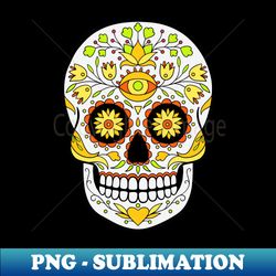 Sugar Skull Art dia de los muertos - High-Quality PNG Sublimation Download - Create with Confidence