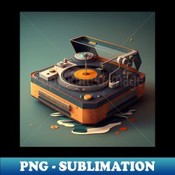 Colourful illustration of Turntable - High-Resolution PNG Sublimation File - Unleash Your Creativity