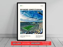 Raymond James Stadium South Florida Bulls Poster NCAA Stadium Poster Oil Painting Modern Art Travel