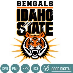 Idaho State Bengals Svg, Football Team Svg, Basketball, Collage, Game Day, Football, Instant Download