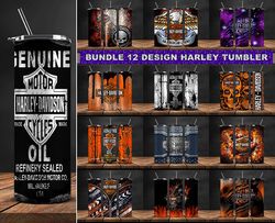 Bundle 12 Design Harley Tumbler, Tumbler Bundle Design, Sublimation Tumbler Bundle, 20oz Skinny Tumbler 13