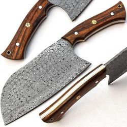 chef knife handmade damascus steel chef knife, kitchen knife damascus cleaver outdoor damascus knife , am industry