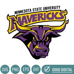Minnesota State Mavericks Svg, Football Team Svg, Basketball, Collage, Game Day, Football, Instant Download