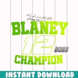 Ryan Blaney 2023 NASCAR Cup Series Champion SVG File