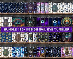 Bundle 120  Design Evil Eye Tumbler, Tumbler Bundle Design, Sublimation Tumbler Bundle, 20oz Skinny Tumbler 15