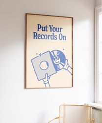 Music Poster, Retro Groovy Print, Vinyl Record Poster, Turntable, Music Wall Art, Retro Wall Art, Printable Wall Art, Mu