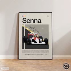 Ayrton Senna Poster, Formula One Poster, F1 Racing Poster, Motorsports, Formula 1 Poster, Formula 1 Gifts, Car Poster, S