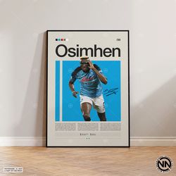 Victor Osimhen Poster, Nigerian Footballer, Soccer Gifts, Sports Poster, Football Player Poster, Soccer Wall Art, Sports