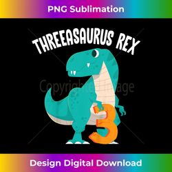 Kids Threeasaurus Rex Funny Dinosaur Birthday Party Outfit - Innovative PNG Sublimation Design - Tailor-Made for Sublimation Craftsmanship