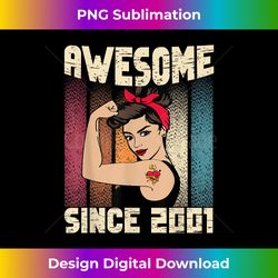 22 Year Old Awesome Since 2001 22th Birthday W - Chic Sublimation Digital Download - Reimagine Your Sublimation Pieces