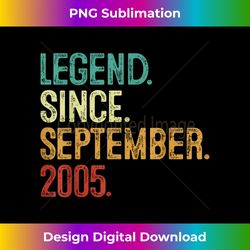 18 Years Old Legend Since September 2005 18th Birt - Sophisticated PNG Sublimation File - Animate Your Creative Concepts