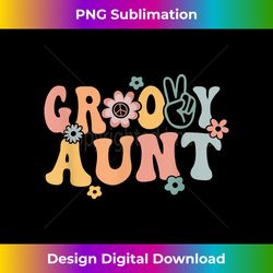 Groovy Aunt Retro Auntie Matching Family 1st Birthday Par - Contemporary PNG Sublimation Design - Pioneer New Aesthetic Frontiers