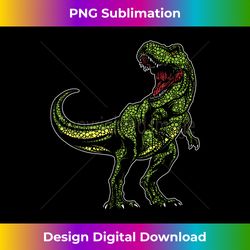 Green Polka Dot T Rex Dinosaur Happy Dot Day Shirt Boys Ki - Futuristic PNG Sublimation File - Channel Your Creative Rebel