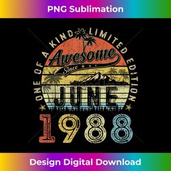 35 Year Old Awesome Since June 1988 35th Birthd - Bohemian Sublimation Digital Download - Reimagine Your Sublimation Pieces
