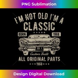 Funny 55th Birthday 55 Years Old Men Classic Car Born - Innovative PNG Sublimation Design - Access the Spectrum of Sublimation Artistry