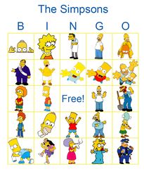 Simpsons Bingo Cards Printable,Party Game,100 unique bingo cards,digital download Pdf