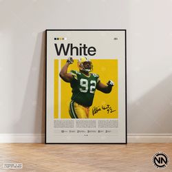 Reggie White Poster, Green Bay Packers Print, NFL Poster, Sports Poster, Football Poster, NFL Wall Art, Sports Bedroom P