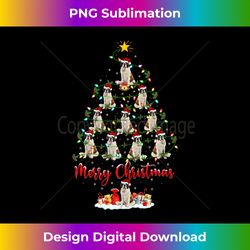 Xmas Lighting Santa Saint Bernard Dog Christmas Tree Long Slee - Vibrant Sublimation Digital Download - Access the Spectrum of Sublimation Artistry