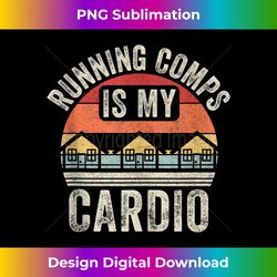 Vintage Retro Running Comps Is My Cardio Realtor Tank - Sleek Sublimation PNG Download - Spark Your Artistic Genius