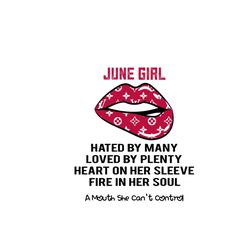 June Hated By Many Loved By Plenty Heart Svg, Birthday Svg, June Birthday Svg, June Svg, Born In June, June Birthday Gif