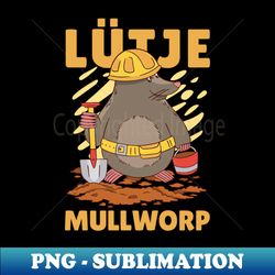 Ltje Mullworp Low German Mole - Elegant Sublimation PNG Download - Perfect for Sublimation Mastery