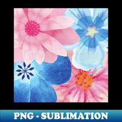 Watercolor Spring Pastel Flower Garden Colorful Bright - Vintage Sublimation PNG Download - Perfect for Personalization