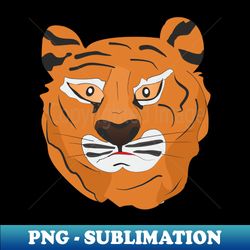 Tiger face - Retro PNG Sublimation Digital Download - Bold & Eye-catching