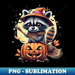 Halloween Raccoon in a witch hat - Trendy Sublimation Digital Download - Unlock Vibrant Sublimation Designs