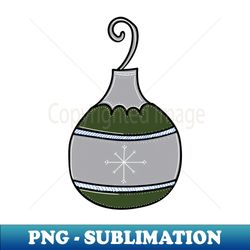 whimsical holiday ball ornament illustration - sublimation-ready png file - enhance your apparel with stunning detail