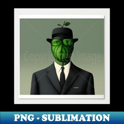 Illustration of The Son of Man by Rene Magrittees - PNG Transparent Sublimation Design - Fashionable and Fearless