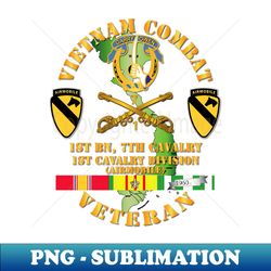 Vietnam Combat Cavalry Veteran w 1st Bn 7th Cav DUI - 1st Cav Div - Aesthetic Sublimation Digital File - Instantly Transform Your Sublimation Projects