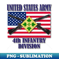 4th Infantry Division - Trendy Sublimation Digital Download - Perfect for Sublimation Art
