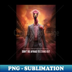 Flamingo in a Suit - Signature Sublimation PNG File - Bring Your Designs to Life