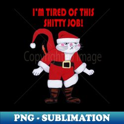 Meowy Catmas Cat Santa - Artistic Sublimation Digital File - Spice Up Your Sublimation Projects