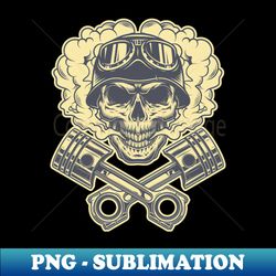 Vintage Biker Skull Graphic - Special Edition Sublimation PNG File - Perfect for Sublimation Mastery