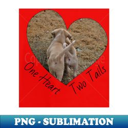 One Heart Two Tails Puppies - High-Quality PNG Sublimation Download - Transform Your Sublimation Creations