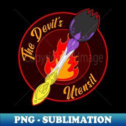 Devils Utensil - Satanic LGBTQIA Nonbinary Spork Meme Doodle - PNG Transparent Digital Download File for Sublimation - Vibrant and Eye-Catching Typography