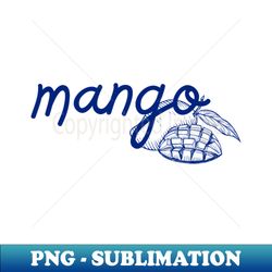 mango - Thai blue - Flag color - with sketch - PNG Sublimation Digital Download - Perfect for Creative Projects