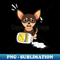 Funny Small dog spilled a jar of mayonnaise - PNG Transparent Sublimation Design - Bold & Eye-catching