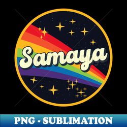 Samaya  Rainbow In Space Vintage Style - Instant PNG Sublimation Download - Defying the Norms