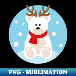 Cute polar bear - Instant PNG Sublimation Download - Boost Your Success with this Inspirational PNG Download