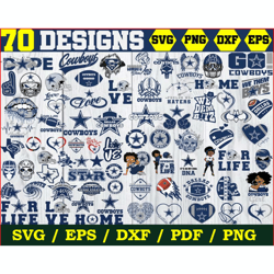 70 Designs Dallas Cowboys Football Svg Bundle, Cowboys Betty Boop