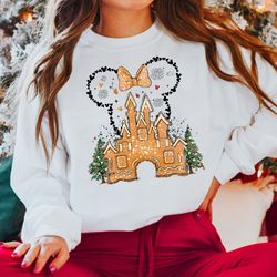 Vintage Disney Gingerbread Castle Shirt, Disney Christmas Sweater, Mickey and friends Christmas Shirt, Disney Gingerbrea