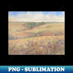 golden wildflower prairie oil on canvas - png transparent sublimation file - perfect for sublimation mastery