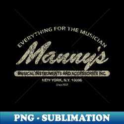Mannys Music 1935 - Signature Sublimation PNG File - Enhance Your Apparel with Stunning Detail