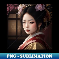 Elegance of the Geisha - Creative Sublimation PNG Download - Unlock Vibrant Sublimation Designs