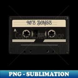 Cassette Tape 90s songs - Trendy Sublimation Digital Download - Transform Your Sublimation Creations